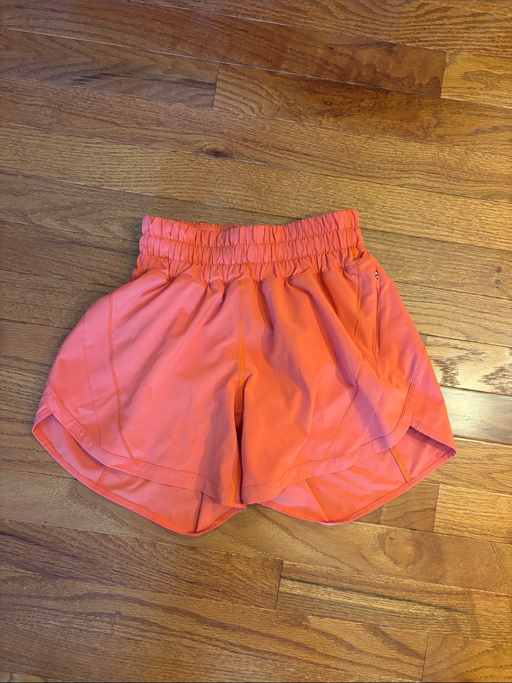 Lululemon Track That High-Rise Lined Short 5" - Orange/Coral